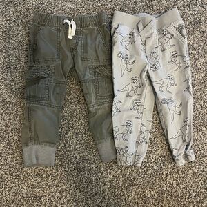 Kids Cargo and Dinosaur Print Joggers